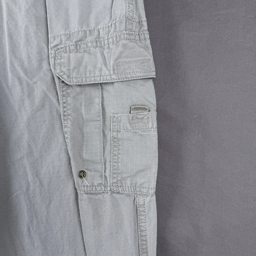 RedHead Brand Co. Men's Gray Ripstop Cotton Cargo Pants 32